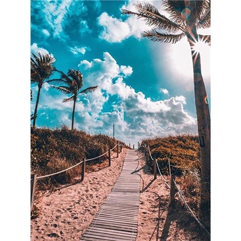 DIY Peisaj 5D pictură cu diamant complet rotund burghiu scenic diamant artă broderie punct de cruce apus de soare decorare acasă