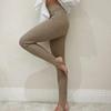 Skinny Knitted High Waisted Step-On-Foot Pants Warm Winter Slim Elastic Waist Leggings Casual Streetwear Female