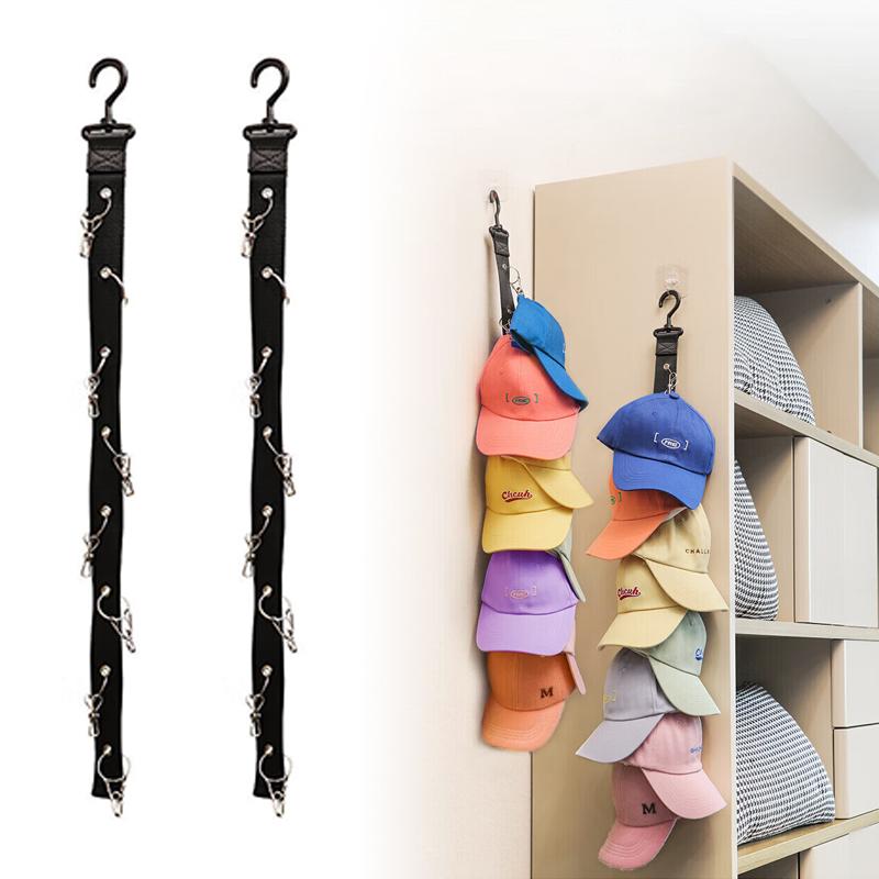1PC Baseball Cap Storage organizer with clips Eight Clips Hold Hats Hat Rack Storage Hook Rack Baseball Cap Organizer Hat Holder