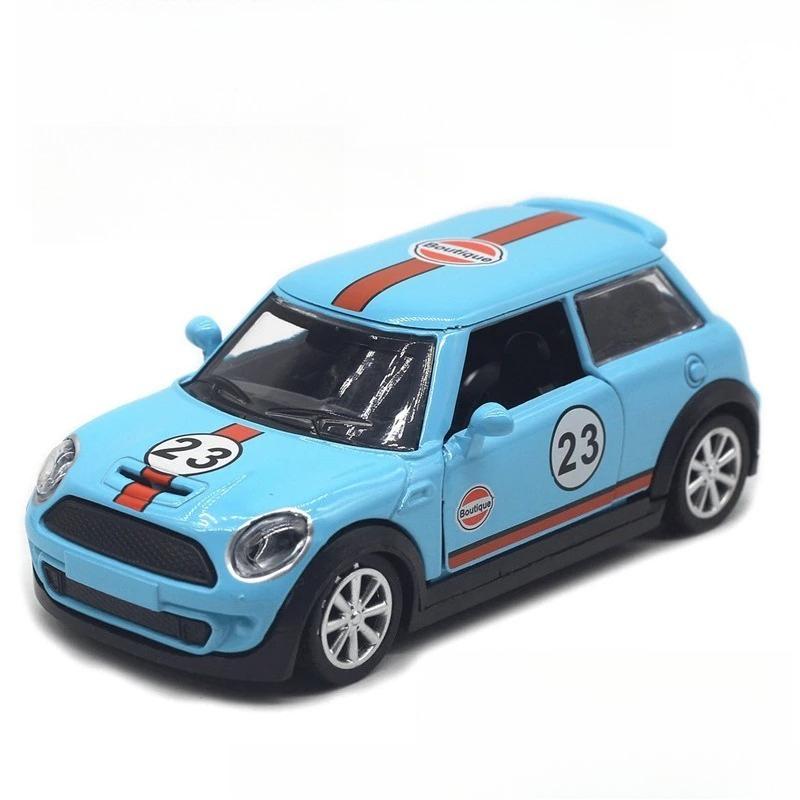 1/32 BMW Mini Cooper Oldtimer Hochsimulations-Diecast-Metalllegierungsmodellauto Rückzugsammlung Kinderspielzeug Geschenke