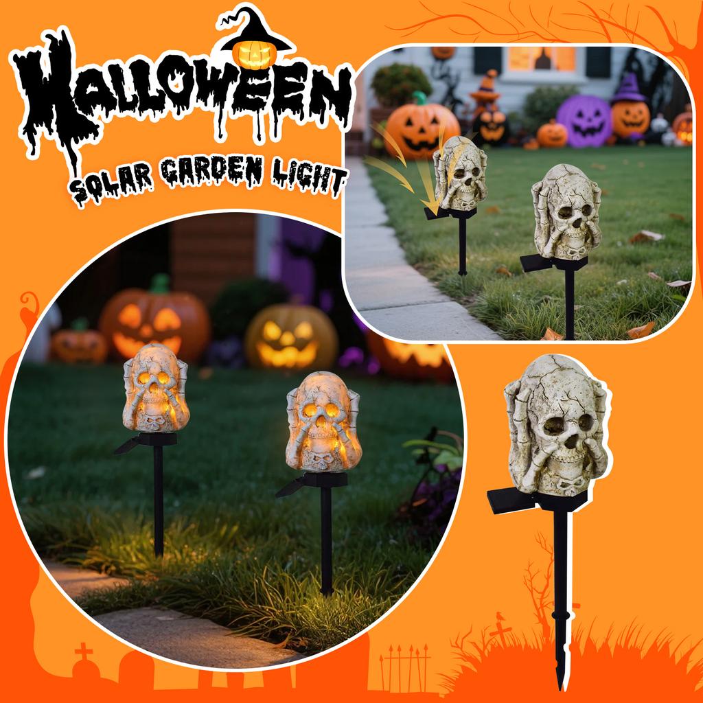 Halloween Solar Light Outdoor Stake Lamp For Garden Decoration And Unique Design For Spooky Atmosphere For Courtyards And Paths