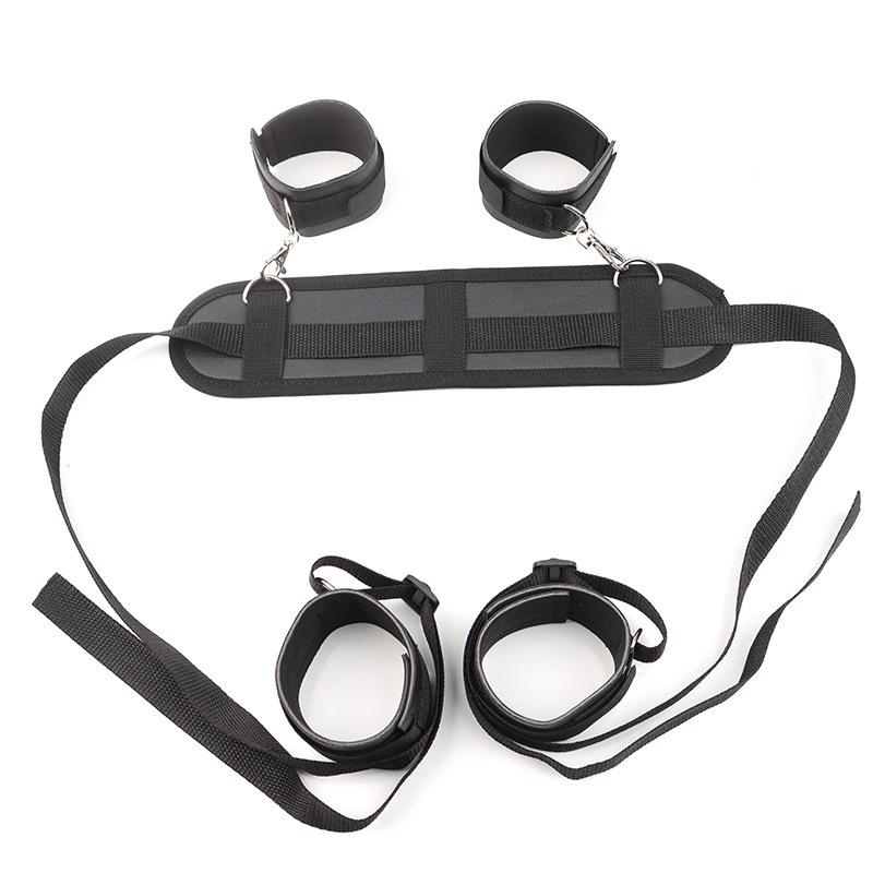 Adult SM Sextoy Bandage Sex Toy Kit Open Leg Handcuff Bundle Ankle Cuff Adjust Auxiliary Strap 18+ Erotic Slave Accessories