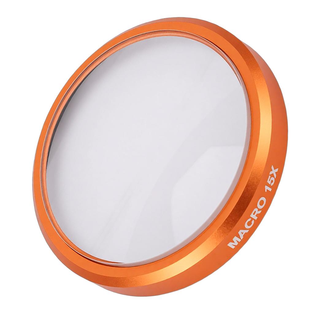 Macro Filter Fit for DJI Action 6 Action Camera Orange Color Aluminum Frame HD Coating Optical Glass 15X Magnification