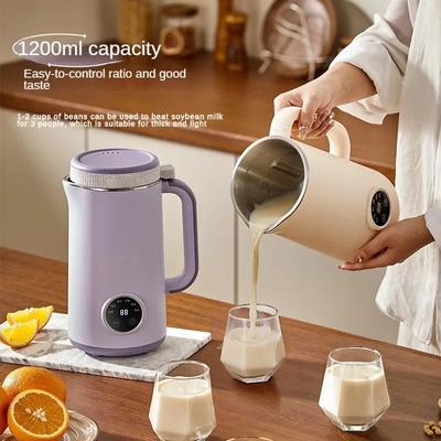 Mini Machine à lait de soja 220V 1200ML, mélangeur alimentaire à chauffage automatique, mélangeur Intelligent à usage domestique, mélangeur de pâte de riz à brise murale