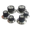 1 pièce Bouton d'effet pour pédale à tige 6 mm Accessoires DIY Dessus chromé Bouton d'amplificateur de guitare vintage Bouton avec indication flèche