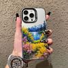 Bergwald Blumenmeer Landschaft Laser Handyhülle Für iPhone 13 12 Mini Pro Max 17 16 Pro Max 15 11 14 Pro Max Plus Rückseite