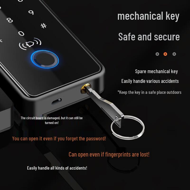 ZUCON F659 Smart Face & Fingerprint Glass Door Lock CN plug (adapter included)