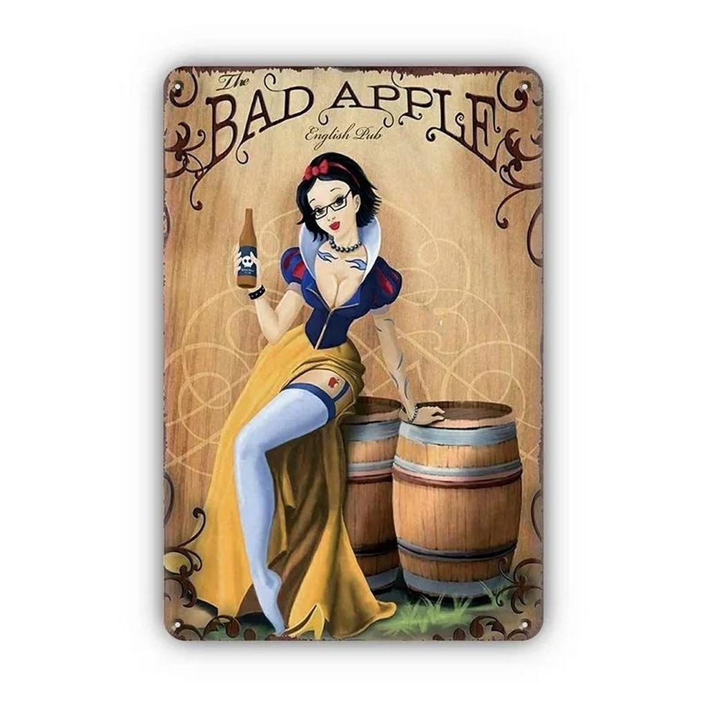 Metal Tin Signs Pinup Girl Beers Wall Decoration Plaque Vintage Art Poster Iron Painting for Man Cave Home Cafe Garden Club Bar