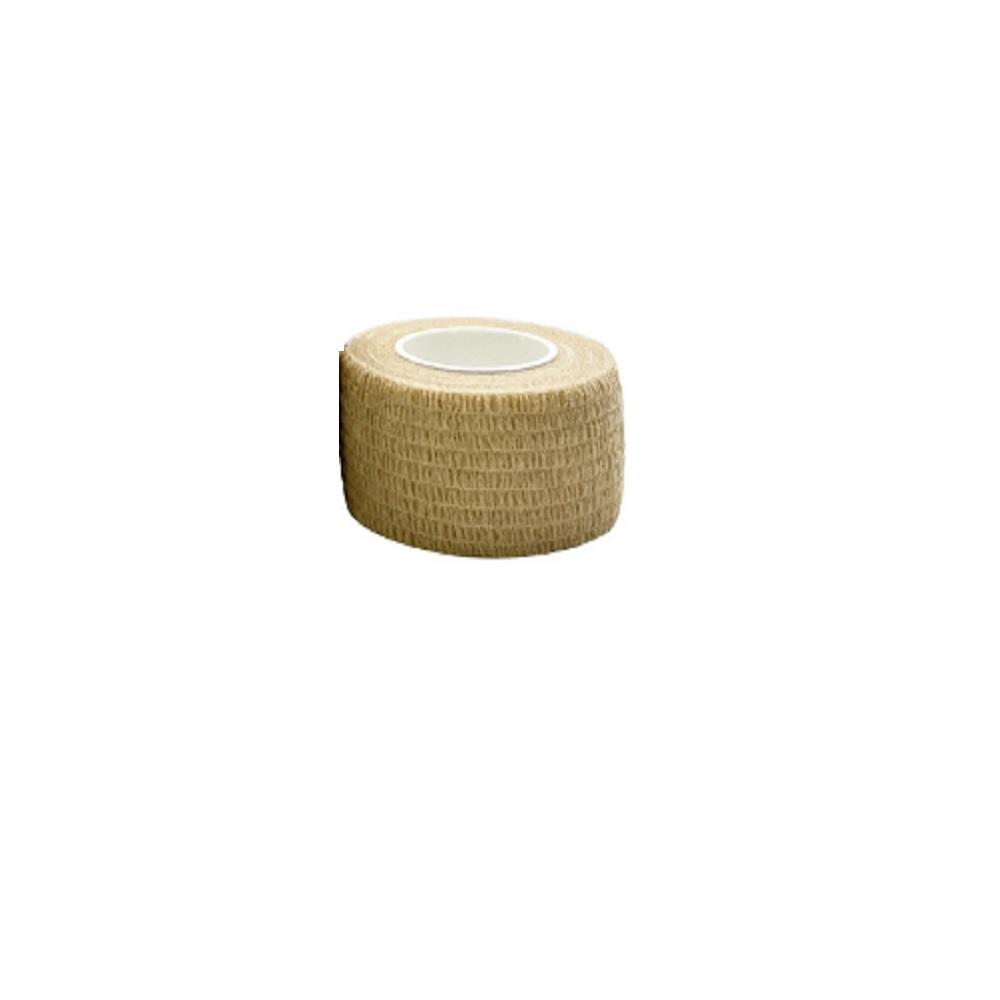10 Rolls Self-Adhesive Bandage Gauze Elastic Adherent Tape Wrap 2.5cm X 4.5m Tan