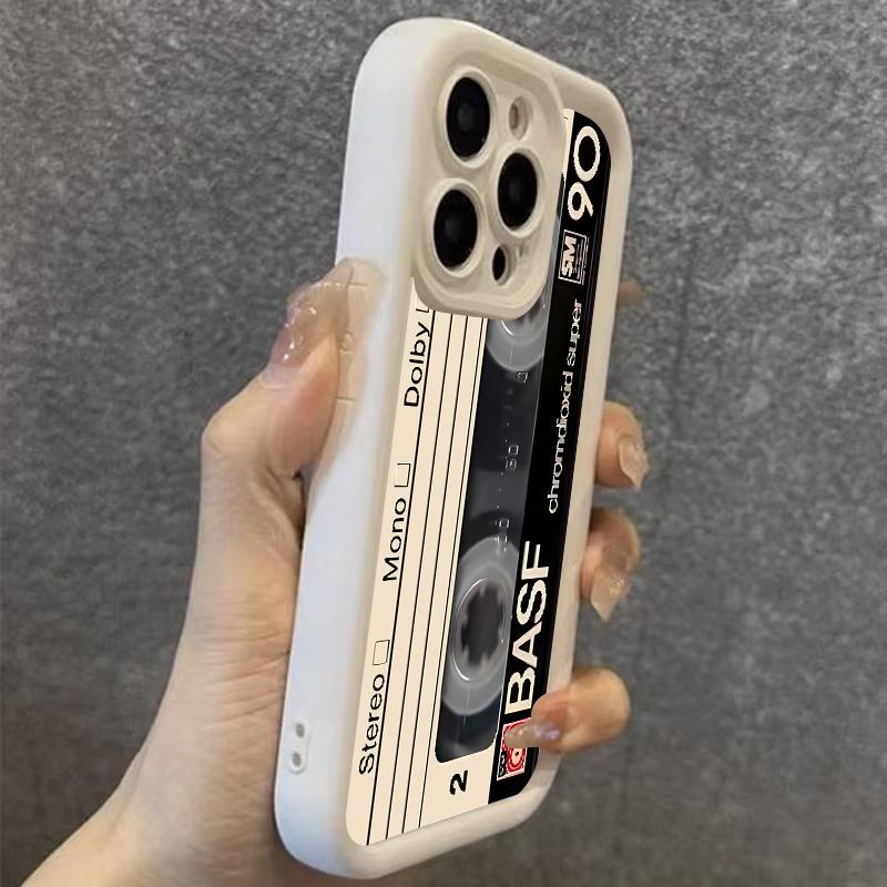 Tape Print Handyhülle für iPhone Air 16e 17 16 15 14 Pro Max 13 12 Pro 15 16 14 Plus Stoßfestes Silikon Weiche TPU-Hülle