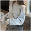Lazy Wind Crop Top Summer New Off-the-shoulder Long Sleeve T-shirt Women's Clothing