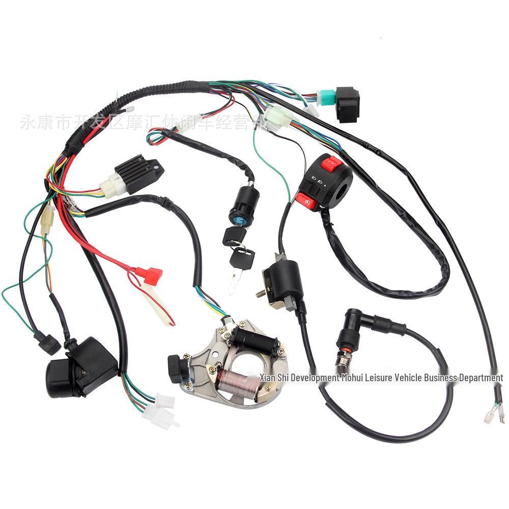 ATV & Dirt Bike Wiring Harness Kit: 70-110CC Ignition & CDI