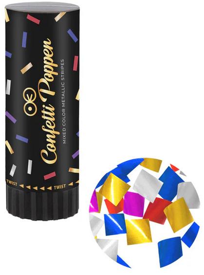 Tube Colorful Confetti Squares Cannon 11cm