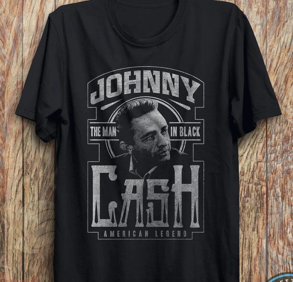 Johnny Cash Unisex Cotton TShirt Vintage Retro Black Country Music Unisex In Black Tennessee Unisexs Clothing Women 2026 Summer T Shirt