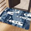 Nautical Coastal Doormat Carpet Rug Lobster Lighthouse Sailboat Non Slip Washable Soft Floor Mat for Home Entryway