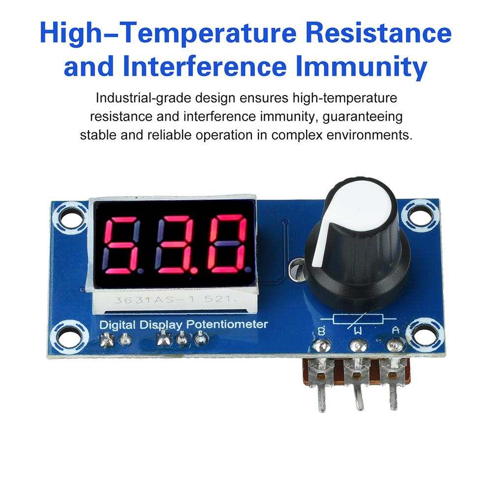 3 Digital LED Digital Display Single Channel Potentiometer Display Adjustable Resistor 5K/10K/20K Potentiometer Module