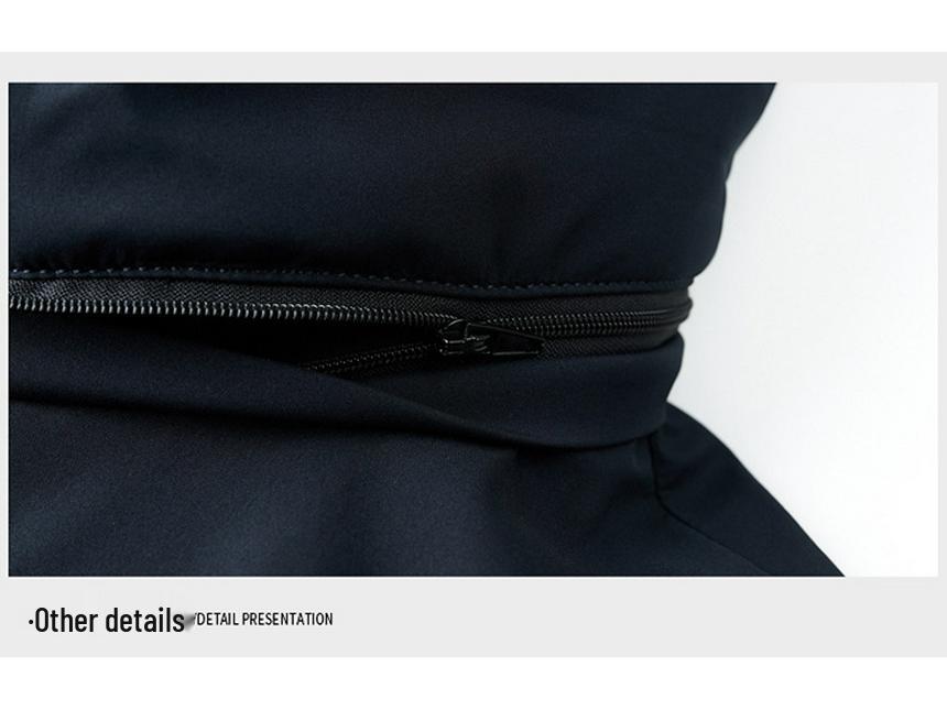 Men's Fashionable Hooded Winter Jacket with Detachable Liner - 90% Duck Down, Cold-Resistant, Ideal for Middle-Aged