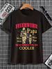 Firefighter Dad Graphic T Shirt Casual Short-sleeved T Shirt with a Striking Fire Station Design Machine Washable Crew Neck Top