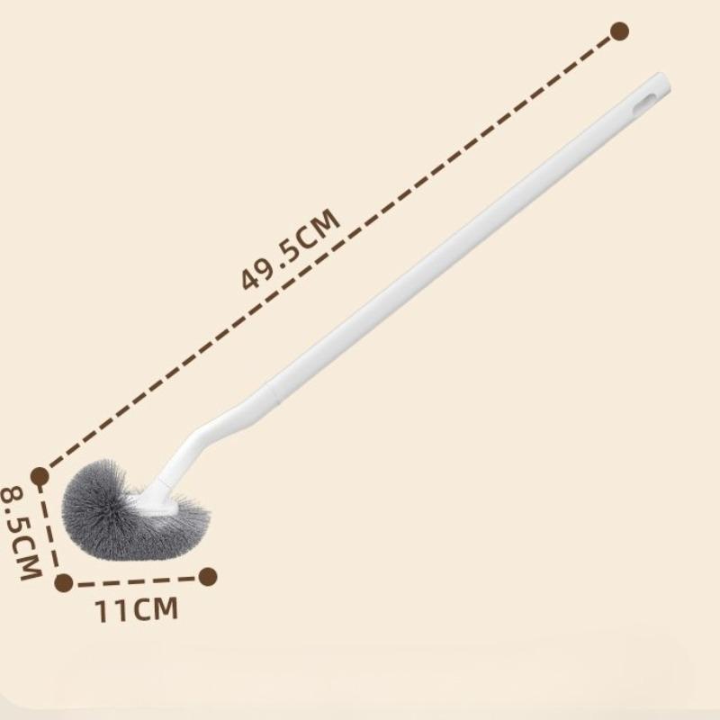 S-shaped Bathroom Toilet Brush - Household Long-handled Hard-bristled Toilet Seat Cleaning Brush - Toilet Brush