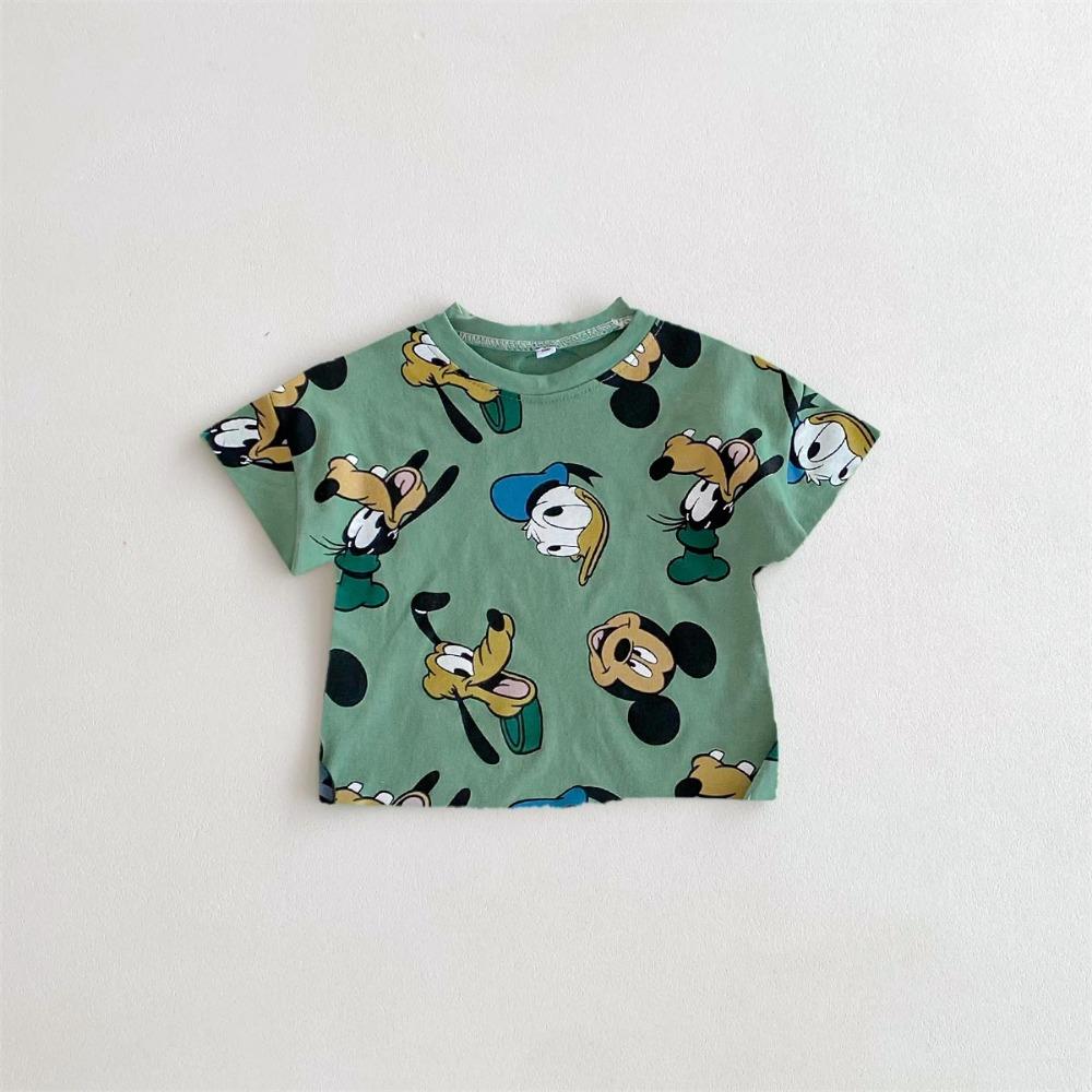 Children's Short Sleeve White Blue Greent-shirt Boys' Summer Baby Clothes Kids Boy Tops Toddler Casual Tee Shirts