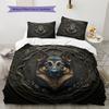 German Shepherd Pattern Bedding Home Decoration Birthday Gift (1 * Duvet Cover + 2 * Pillowcase, Without Core)