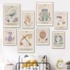 Bohemian Zodiac Art Posters and Prints Canvas Painting Tarot Cards Inspired Astrology Virgo Aquarius Constellation Picture Decor