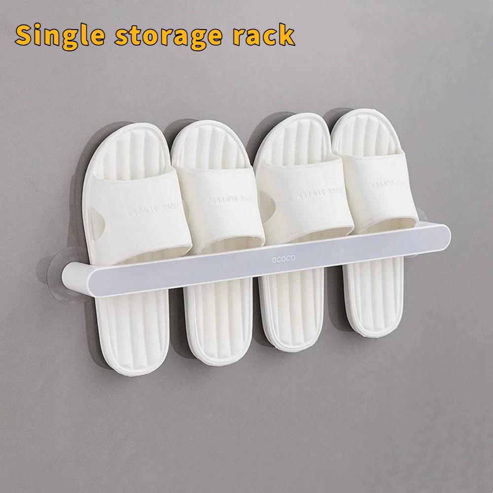 Multifunktionaler Schuhaufbewahrungsorganizer Ohne Bohren Handtuchhalter Wandmontiert Pantoffelregal Badezimmer