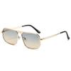 Timeless High End Designer Style Retro Trendy Oversized Alloy Metal Square Shaped Female For Both Male Sun Glasses