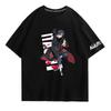 Naruto surrounding ferret god anime print cotton short-sleeved T-shirt men's summer loose shoulder half-sleeved top