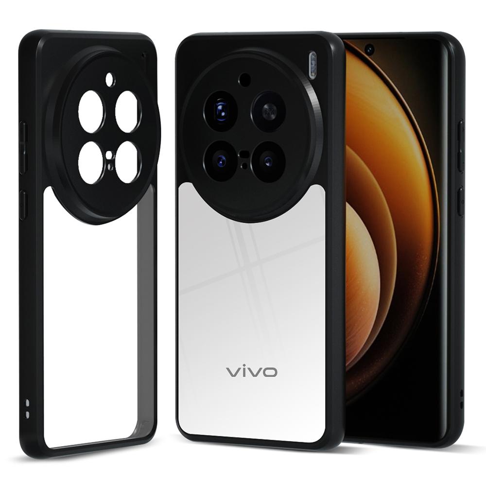 

IBMRS Чехол для vivo X200 Pro 5G ТПУ+ПК Сверхпрочный Противоударный Чехол для Телефона Защита Камеры Transparent Black