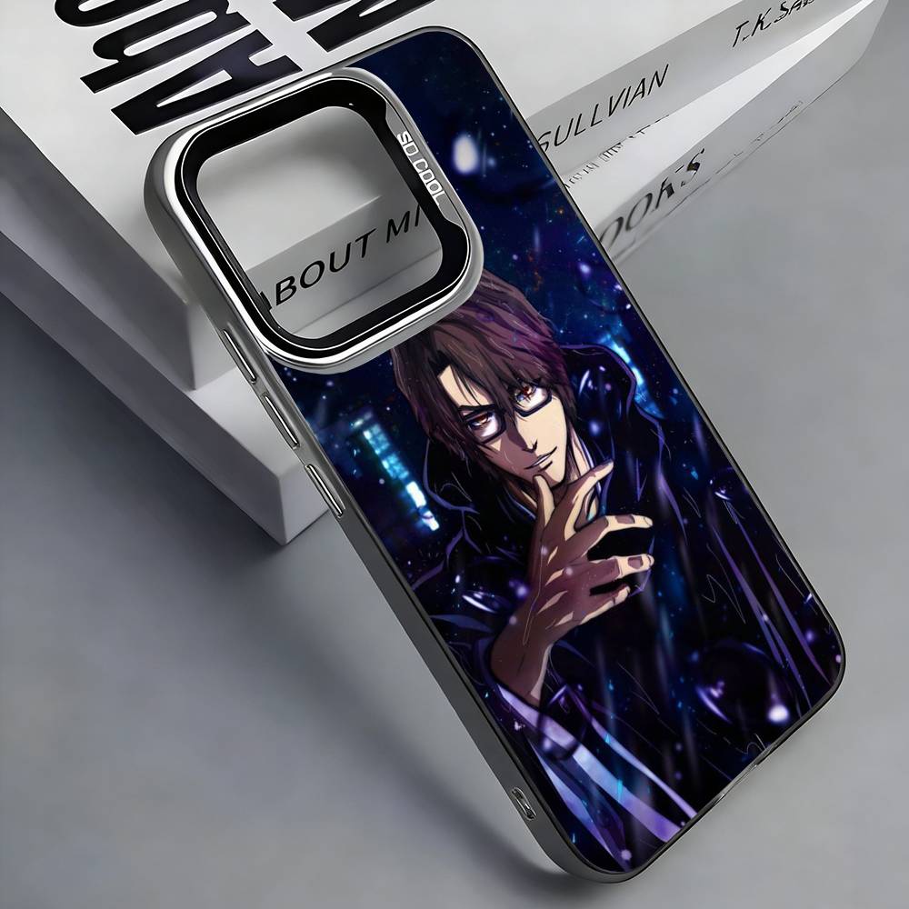 

S-Сосукэ Айзен B-Bleach Чехол для телефона iPhone 17, 16, 15, 14, 13, 12, 11 Plus, Pro Max, Цветной Серебряный Чехол Funda iPhone16e