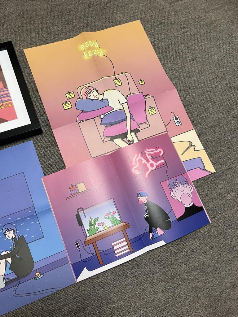 [USED] SHIN MORAE NEON CAKE ZINE Poster Postcard