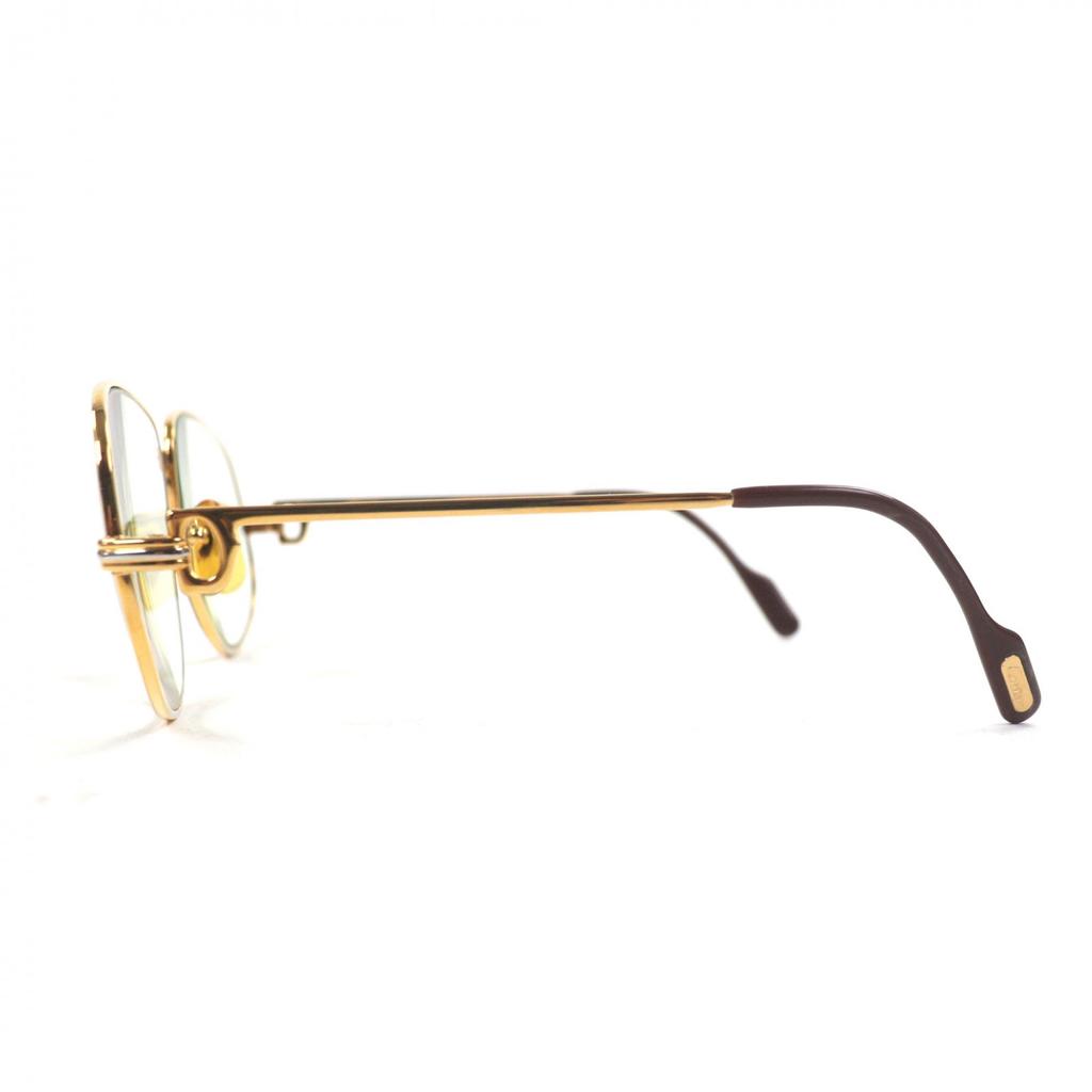 Very Good Cartier Glasses Trinity Logo Metal gold mens Used