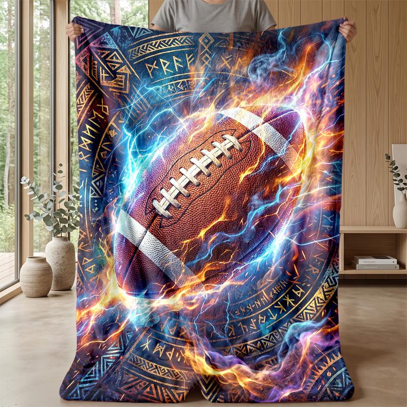 Electric Football Artwork 1 Theme blanket Lightweight Warm Flannel Blanket Decorative Throw Blanket for Home Decoration