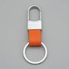 Custom Logo Name Simplicity Matte Finish Metal Leather Keychain with Laser Engraved Keyring Key Ring Chains  Creative for Gif