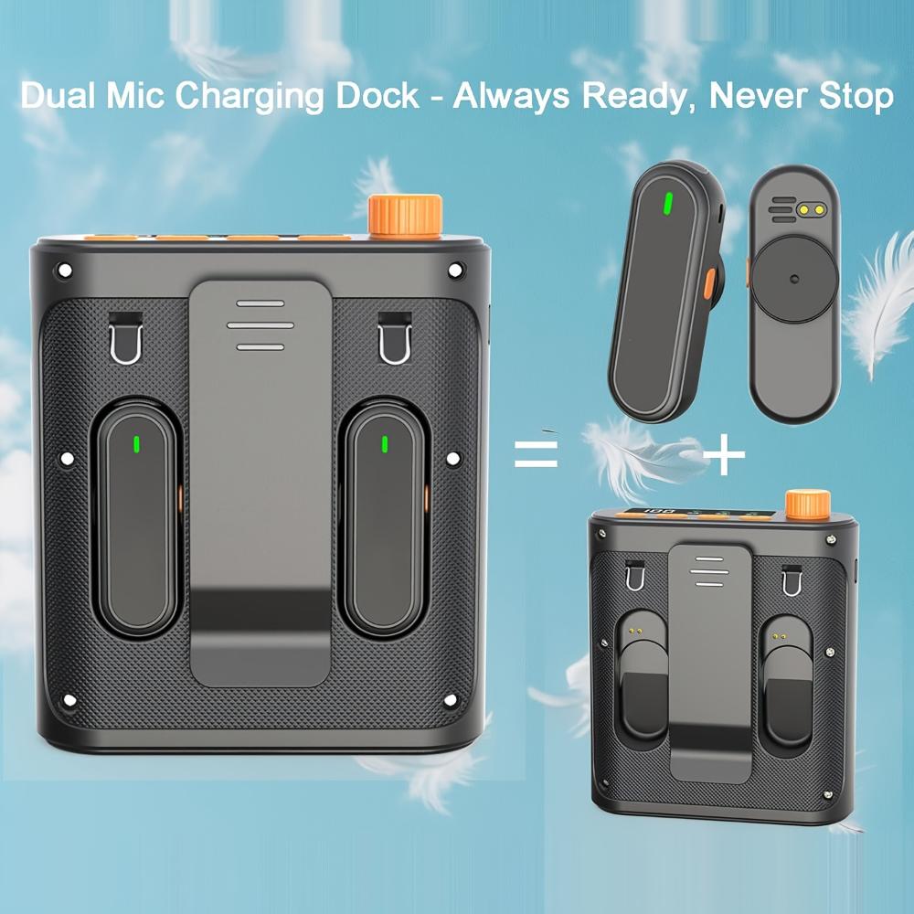 Portable wireless teacher voice amplifier,speaker built-in,with 2 wireless lapel mics,for class,lecture,training speech