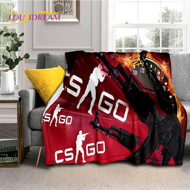 CS GO, Counter Strike Hra Hráč Měkké Flanelové Deky, Deku na Přikrytí Pohodlná Deka na Piknik Postele Pohovku Domov Ložnice Dárky