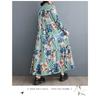 New Large Size Loose Thin Fashion Long-sleeved Printed Mid-length Dresses