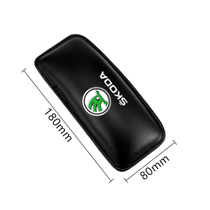 Leather Knee Pad Car Interior Pillow Comfortable Elastic Cushion for Skoda Octavia 1 2 3 A4 A5 MK2 Kodiaq Superb 3 Rapid Fabia 1 Car Styling