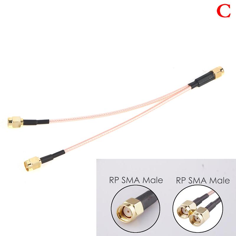 Sma To 2X Sma Male Female Y Type Splitter Combiner Jumper Cable Pigtail