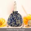 Pack of 3 Potli Bags for Ladies & Girls | Women Shagun Pouches for Festive Seasons | Embroidery Batwa Bag Bridal Purse -Dark Blue