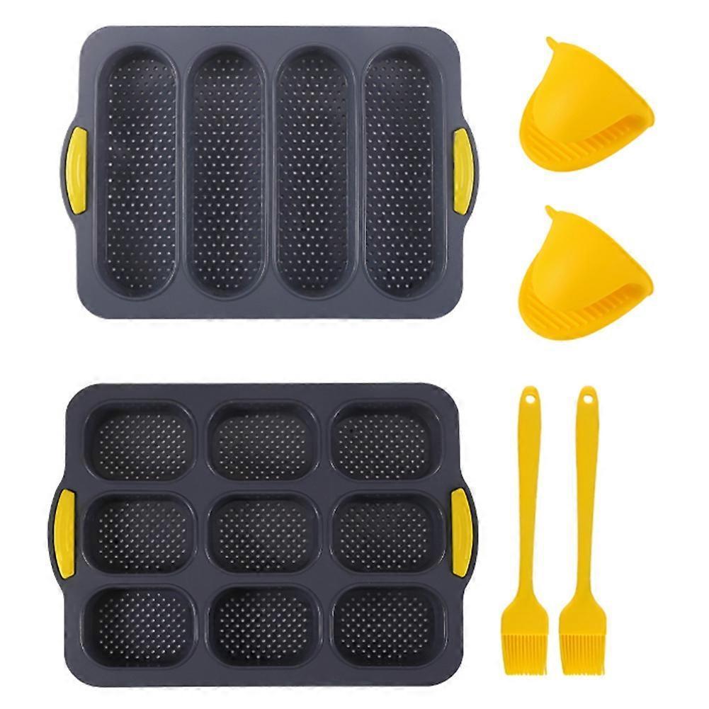 Silicone Loaf Pan Baking Pan for Baking French Baguettes/Hot Dog Buns, Bread Mold for Baking,Nonstick &Easy Clean