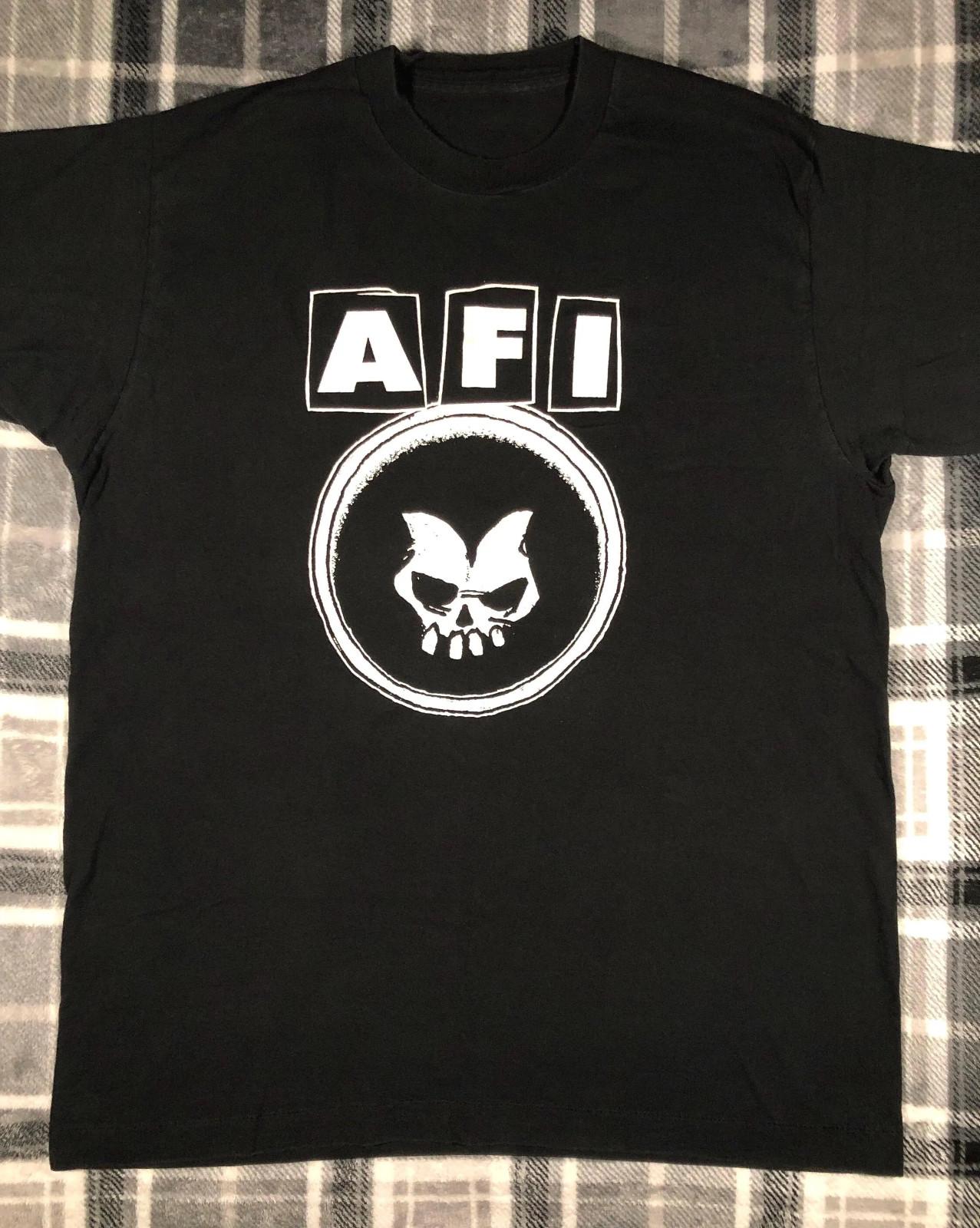 Vintage Logo AFI Band Black Cotton Size S To 4XL Shirt Gift For Fan KK614 M