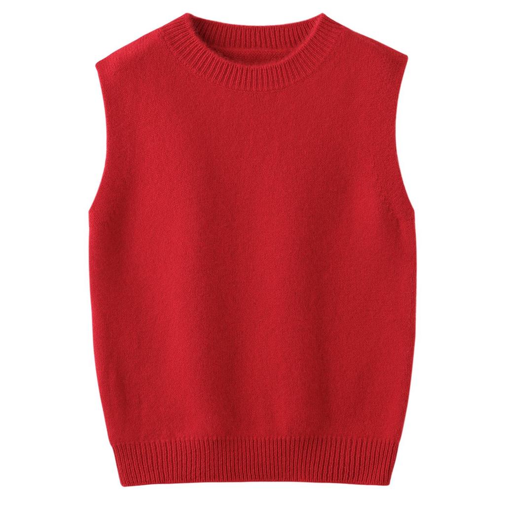 New Kids' 100% Wool V-Neck Sleeveless Sweater