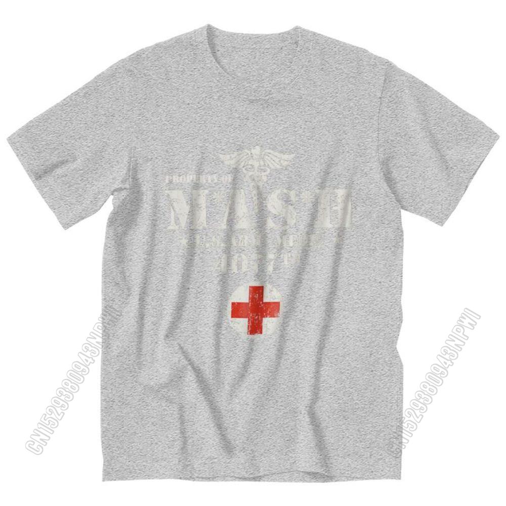 

бавовна Вінтажне Маш Телешоу Чоловіча Футболка 100% Бавовняна Футболка Футболки Літня Футболка Подарунок Жіночий Унісекс Одяг Новий Дизайн XXXL сірий колір