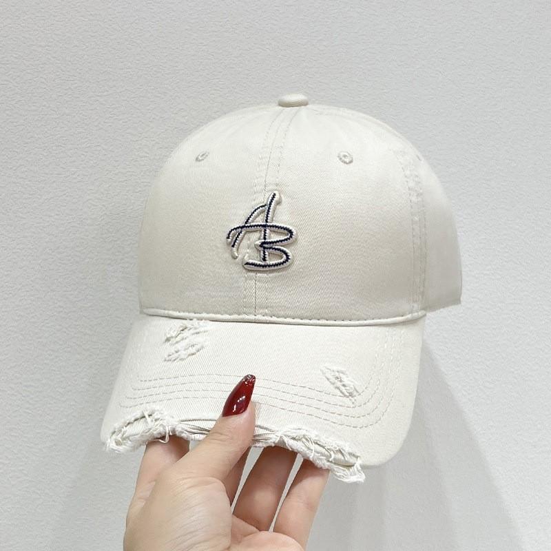 Adjustable Cotton Wide Brim Cap With Letter Pattern For Summer And Autumn Men Women