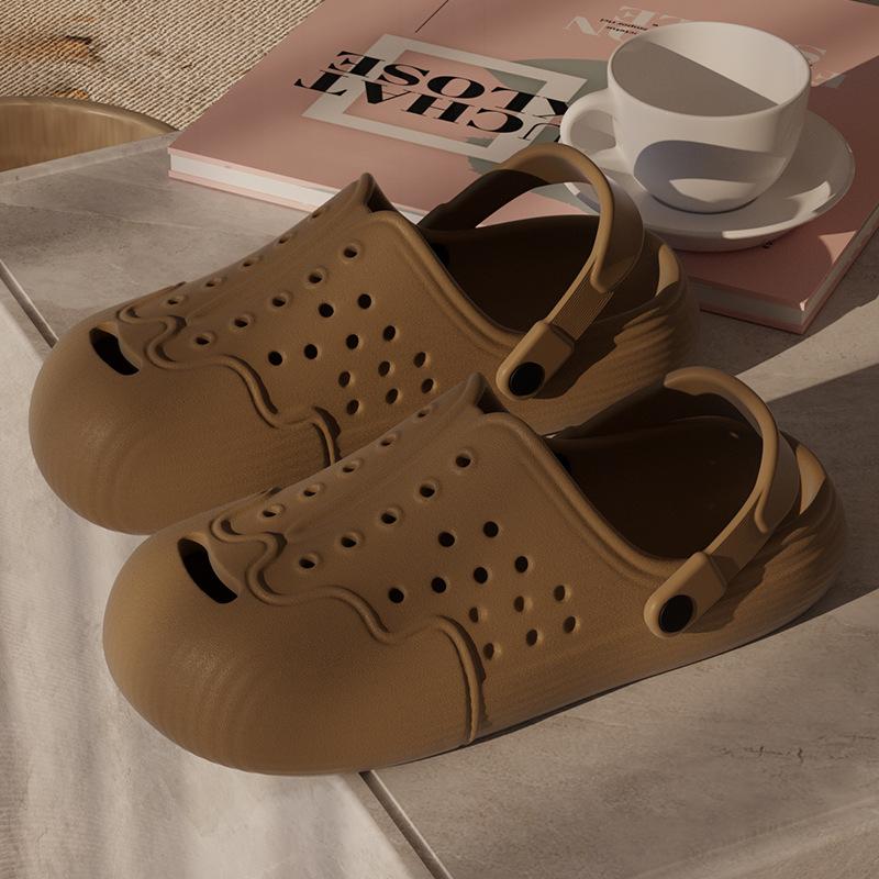 

Тапочки на платформе Летние женские сандалии на танкетке Женские уличные сабо Толстые уличные пляжные шлепанцы Шлепанцы для девочек Садовая обувь 40-41 глубокая кофе