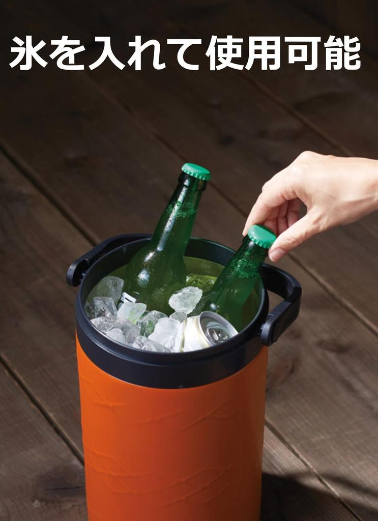 Vakuum-Doppelwandige Kälteisolierung Wärmeisolierung Kühler Kühlbox Zylindrischer Behälter Edelstahl Fassungsvermögen 4 500ml PET-Flaschen Tragbar Dose