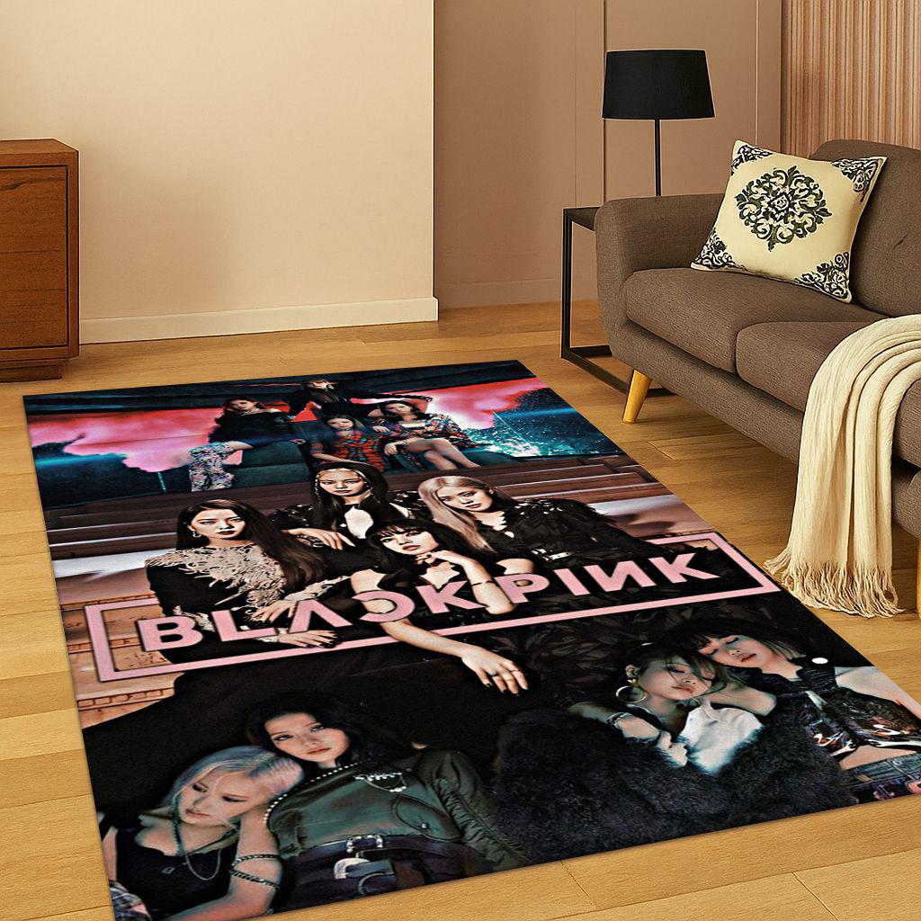 

Модный K-pop B-Black Pink Группа Певец Звезда Ковер для Спальни Гостиной Дивана Прикроватный коврик Домашний Декор, Ковер Нескользящий Подарок 40x60cm