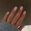 Medium and Long European Square Warm Color Light-sensitive Vertical Line Simple and Bright Hot-selling European and American Style Nail Piece
